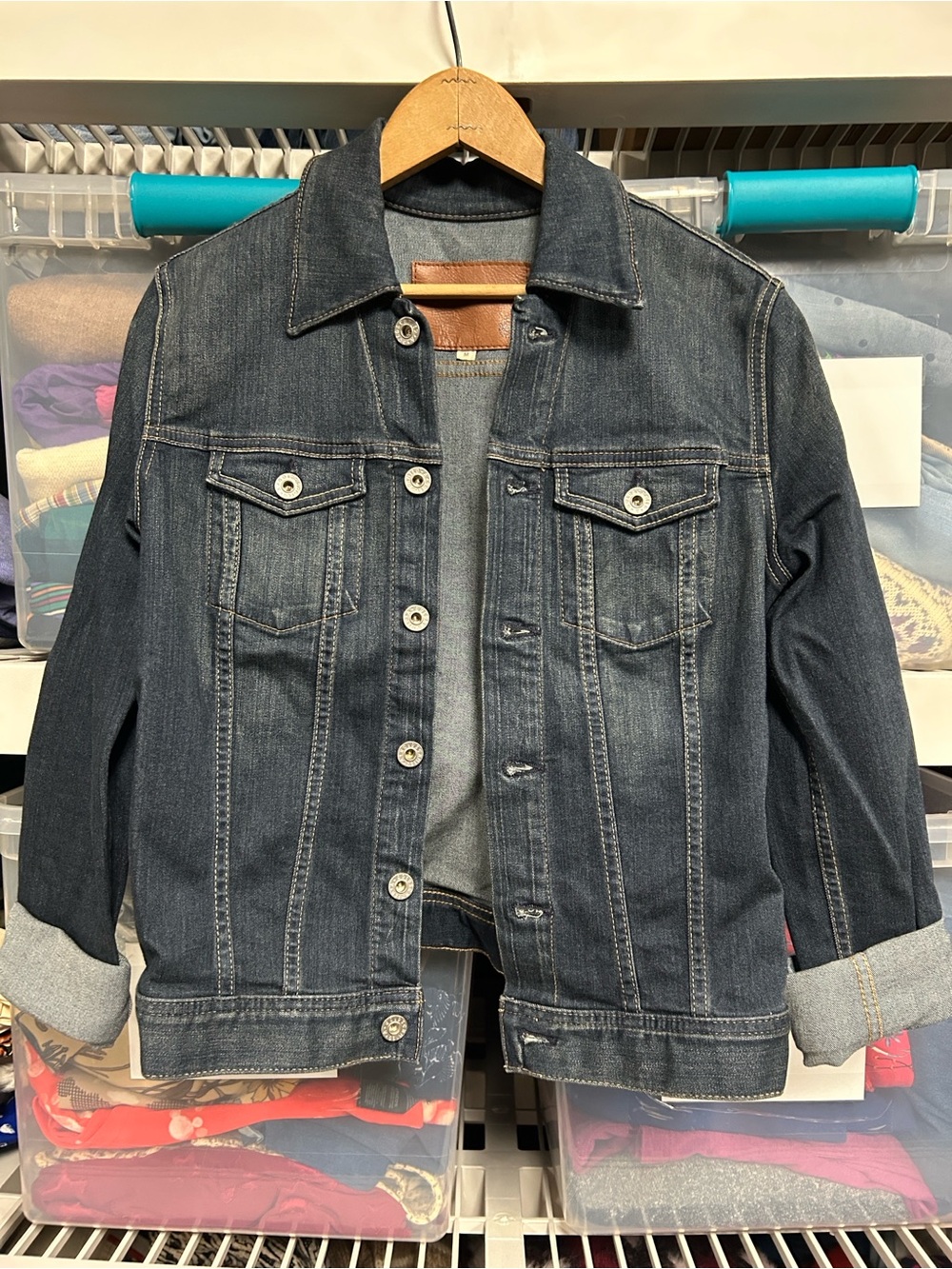 Ag Adriano Goldschmeid Classic Dark Blue Denim Jacket